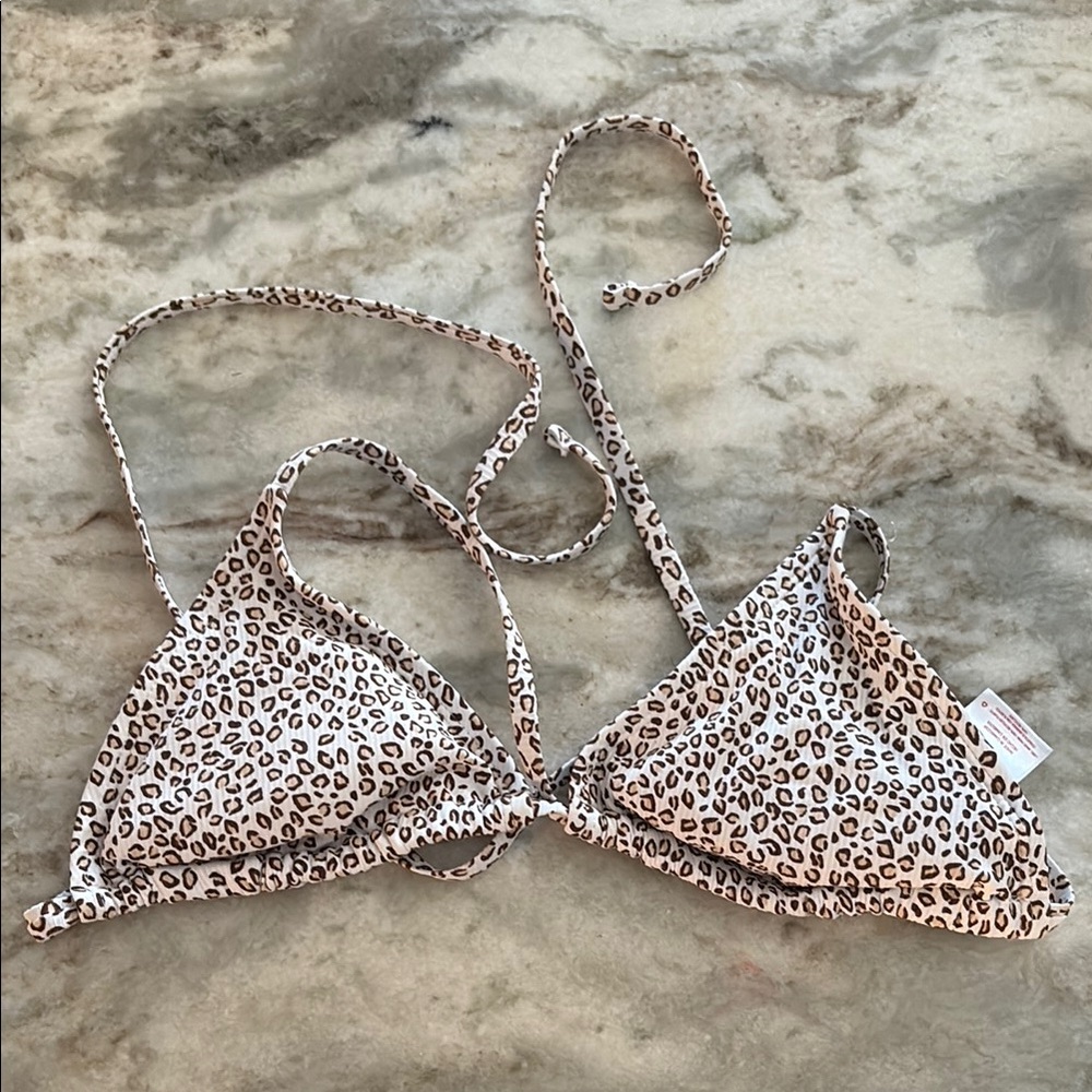 Xhilaration Leopard Print Bikini Top